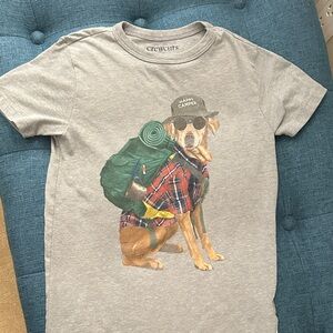 Crewcuts Gray Tee with Adventurous Dog Print